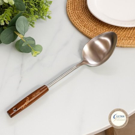 معالق سفرة يد خشب مع نورستة